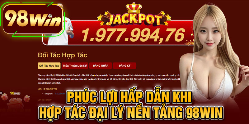 Phúc Lợi Hấp Dẫn Khi Hợp Tác Đại Lý Nền Tảng 98WIN